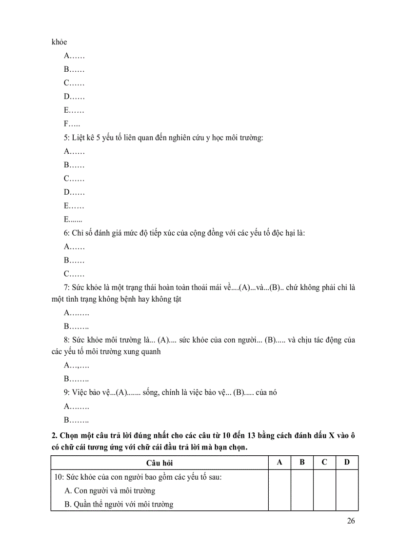 image for page Môi trường và độc chất