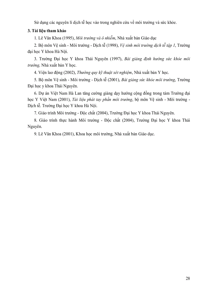 image for page Môi trường và độc chất