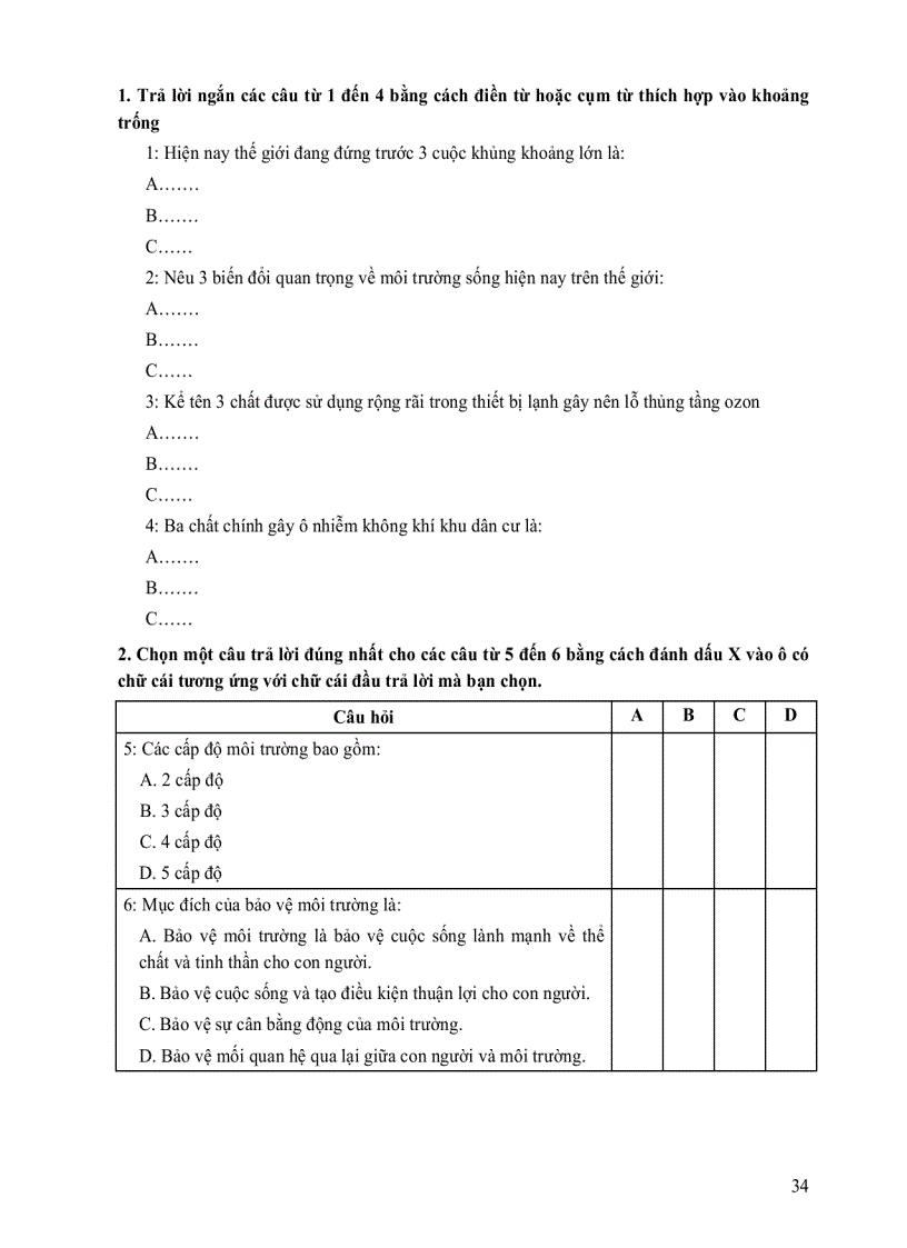 image for page Môi trường và độc chất