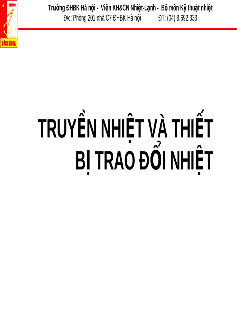 image for page Truyền nhiệt và thiết bị trao đổi nhiệt