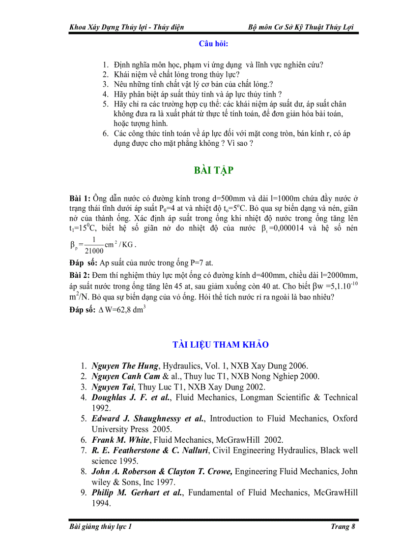 image for page Giáo trình Cơ sở kỹ thuật thủy lợi Chương 1