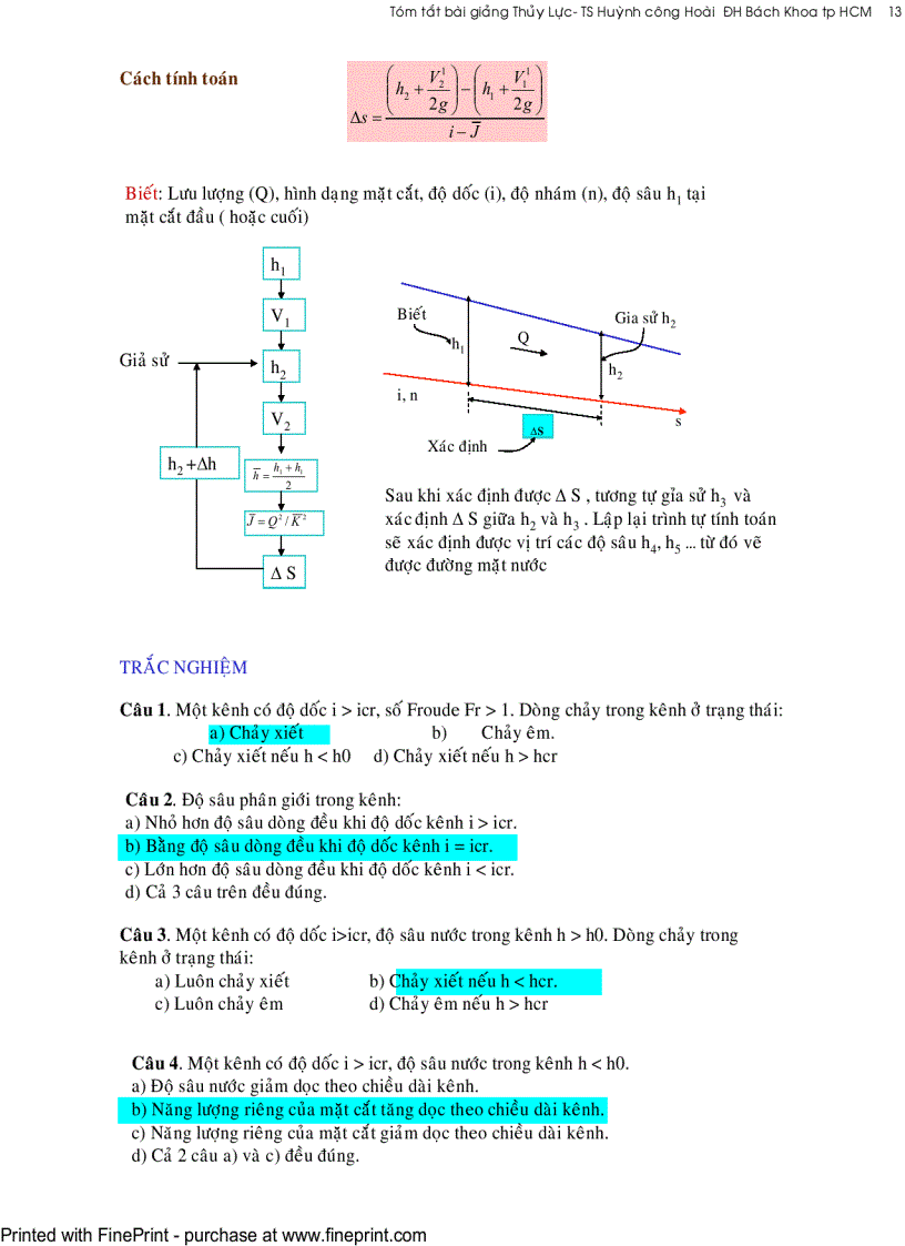 image for page Tóm tắt bài giảng thủy lực