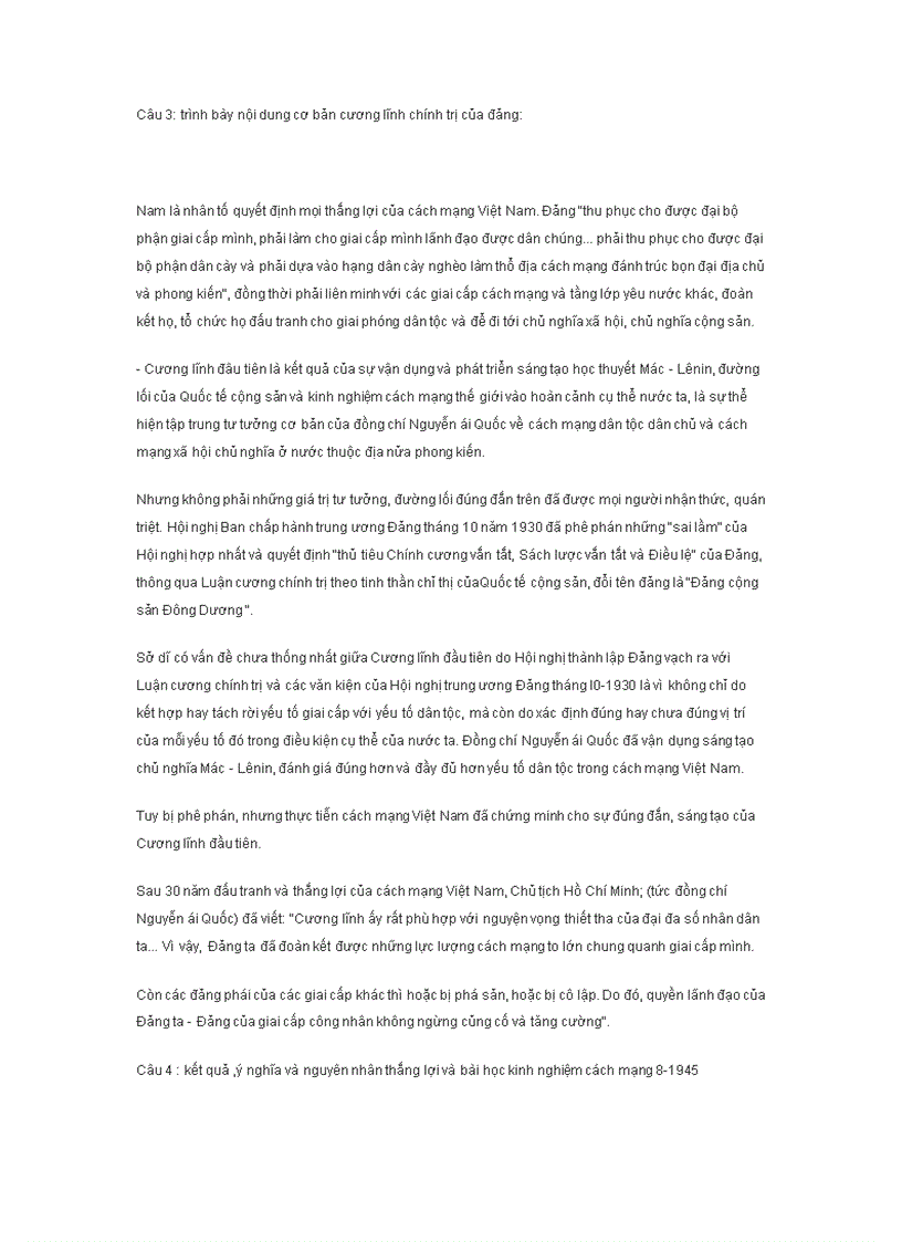 image for page Bộ 12 câu hỏi Đường lối CM của ĐCS Việt Nam