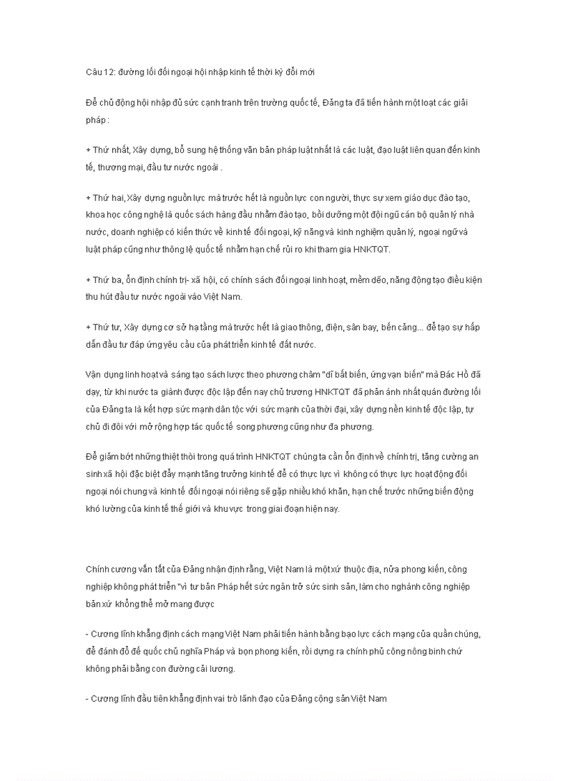 image for page Bộ 12 câu hỏi Đường lối CM của ĐCS Việt Nam