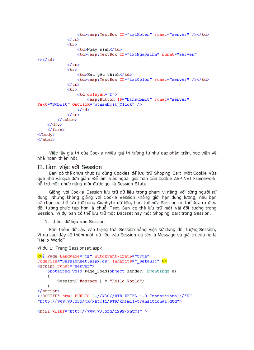 image for page Giáo trình Asản phẩm NET