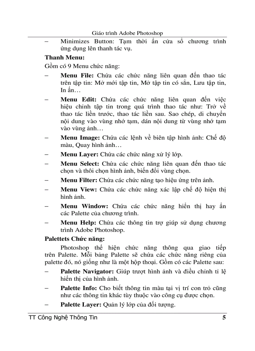 image for page Giáo trình Adobe Photoshop