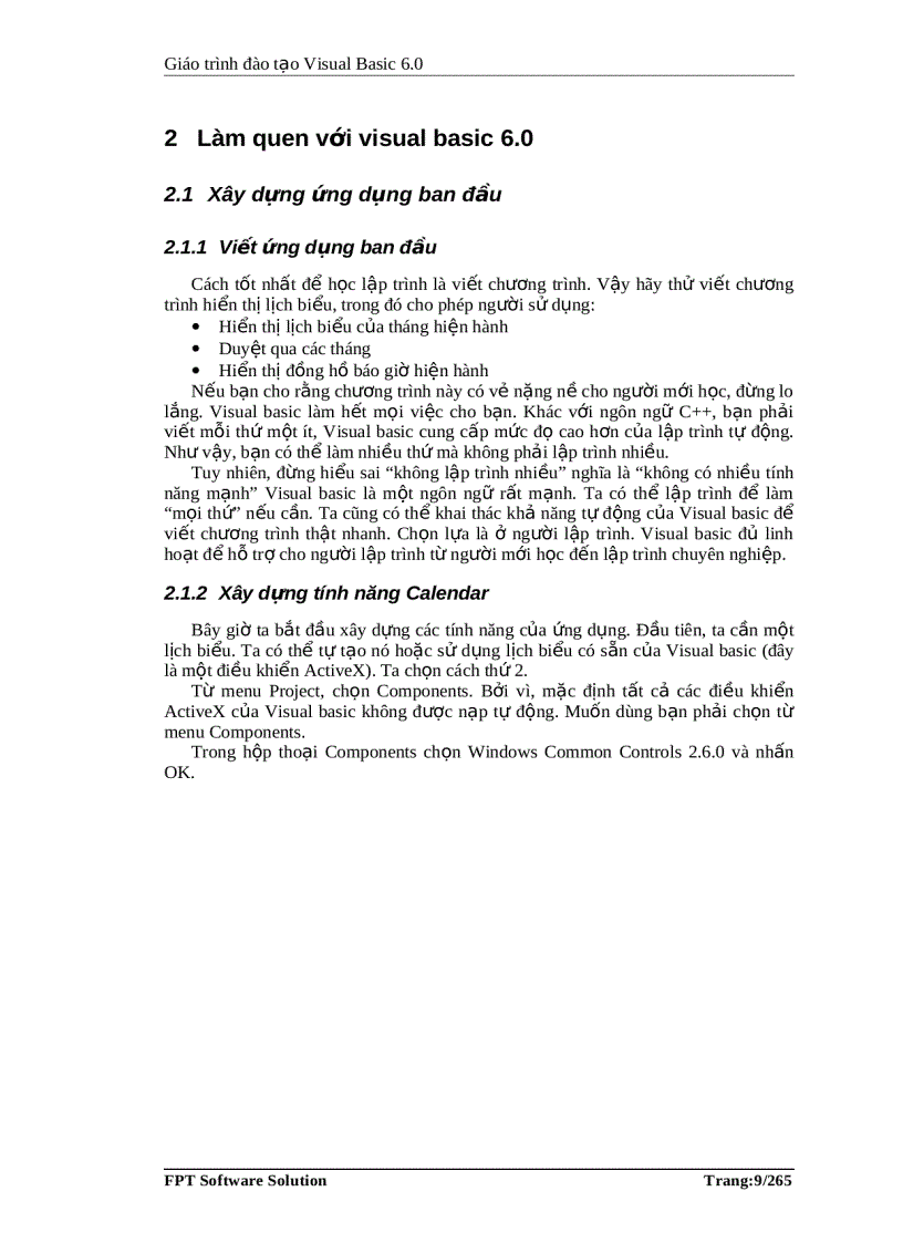 image for page Giáo trình đào tạo Visual Basic 6 0
