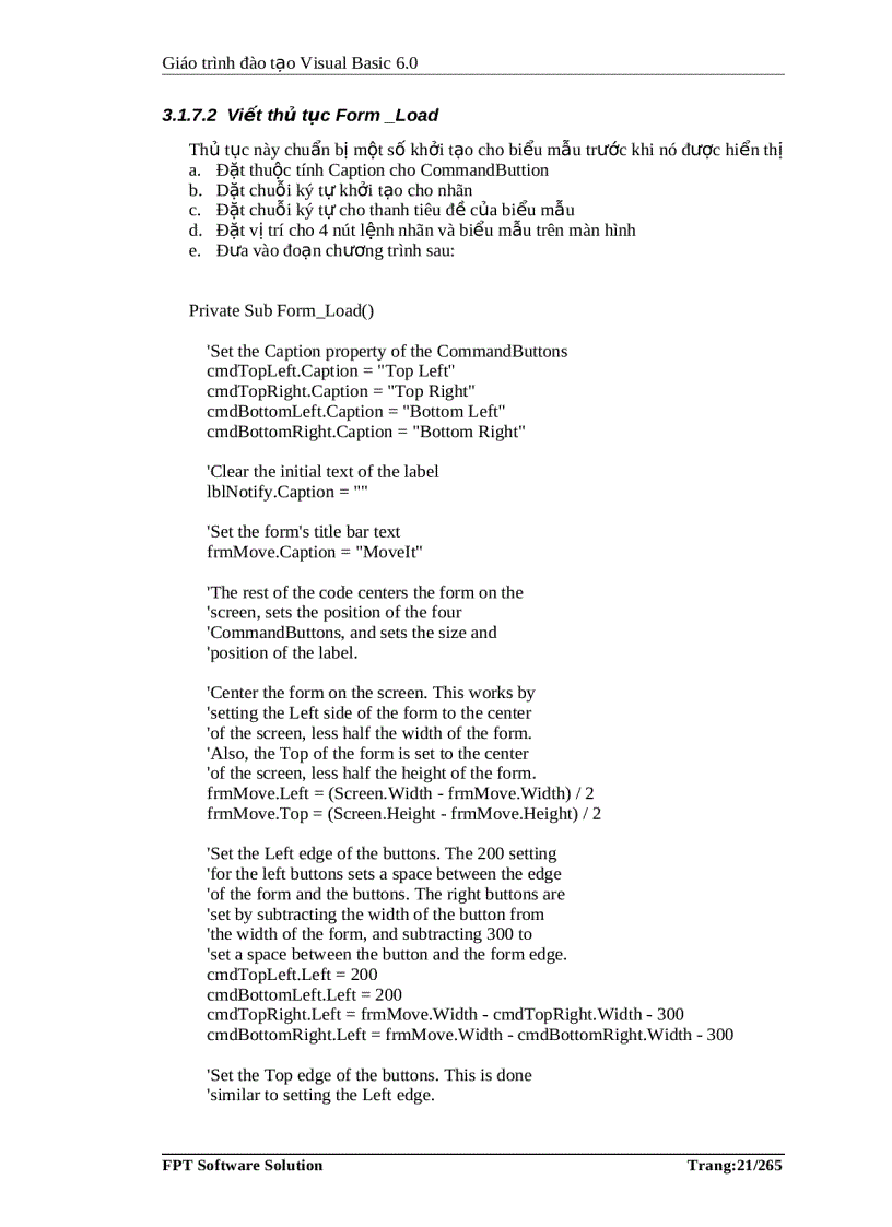 image for page Giáo trình đào tạo Visual Basic 6 0