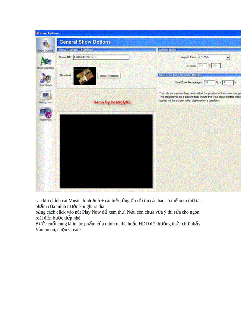 image for page Hướng dẫn sử dụng chương trình Proshow gold 1585