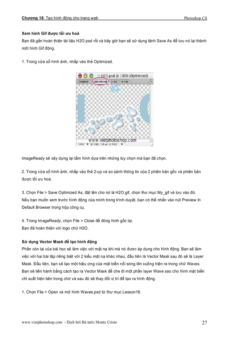 image for page Tạo hình động cho trang web Photoshop CS part 3