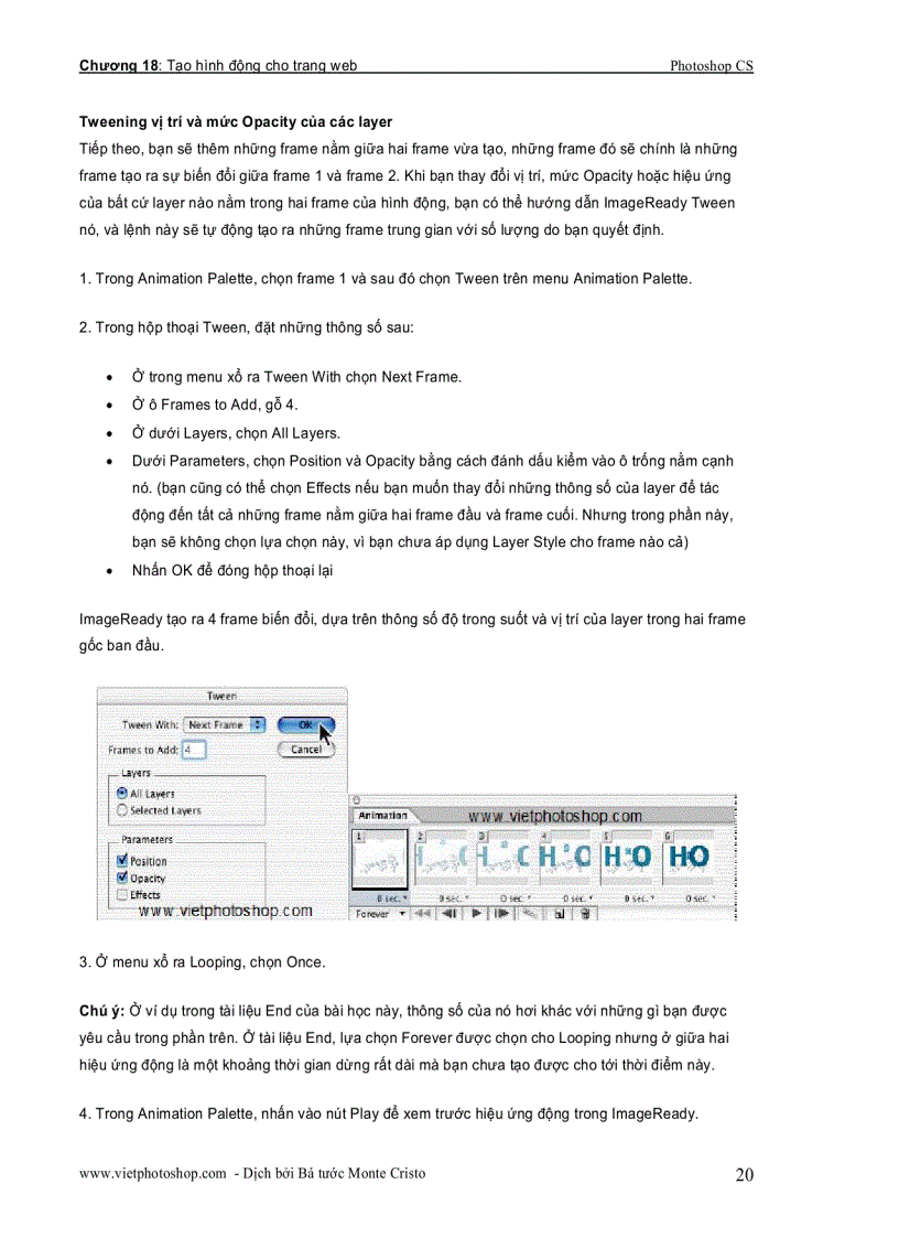 image for page Tạo hình động cho trang web Photoshop CS part 2