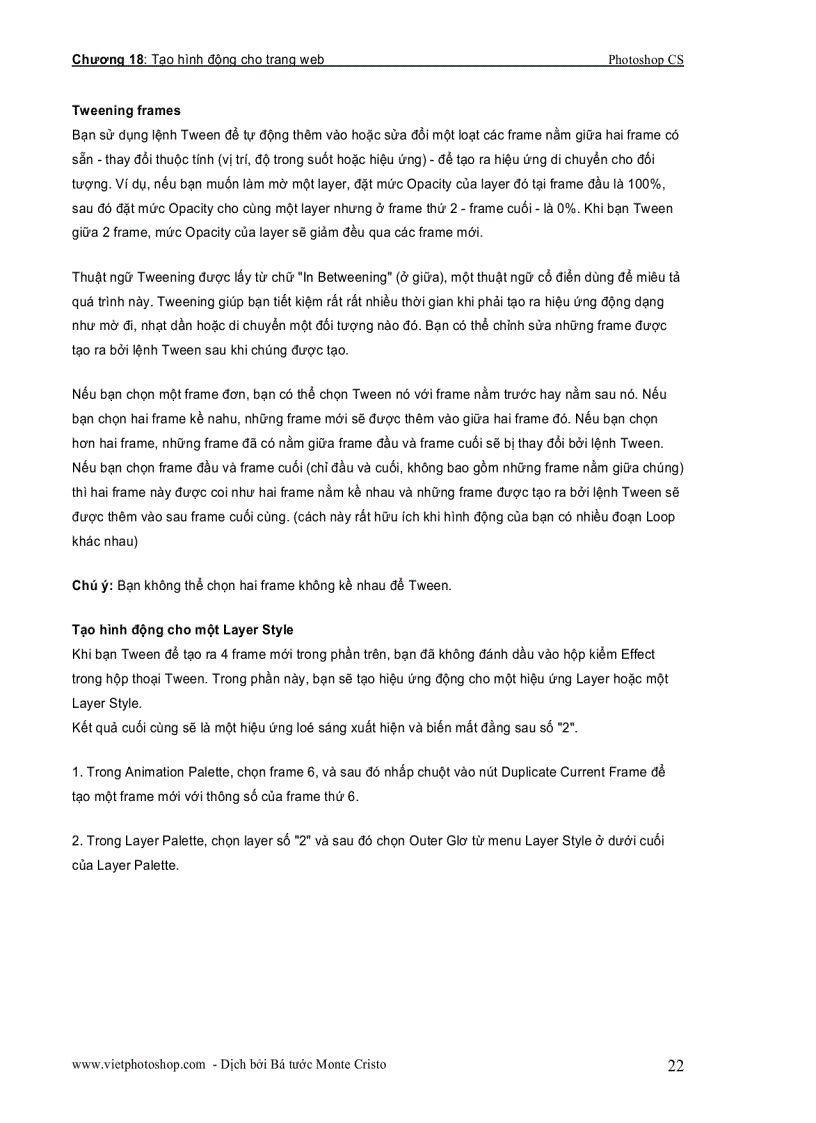 image for page Tạo hình động cho trang web Photoshop CS part 2