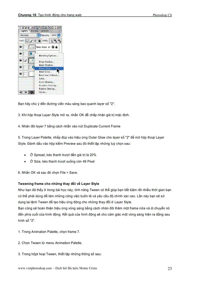 image for page Tạo hình động cho trang web Photoshop CS part 2
