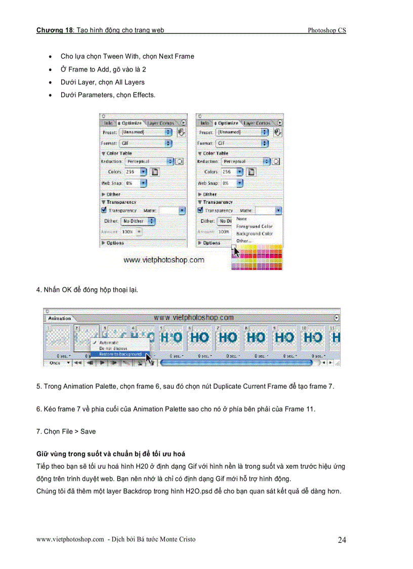 image for page Tạo hình động cho trang web Photoshop CS part 2