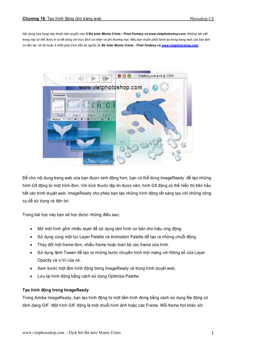 image for page Tạo hình động cho trang web Photoshop CS part 1