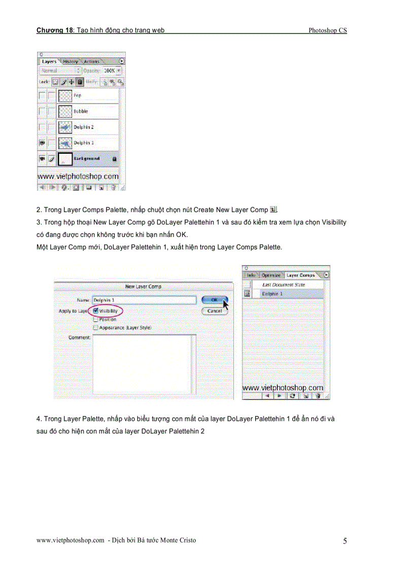 image for page Tạo hình động cho trang web Photoshop CS part 1