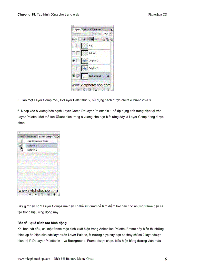 image for page Tạo hình động cho trang web Photoshop CS part 1