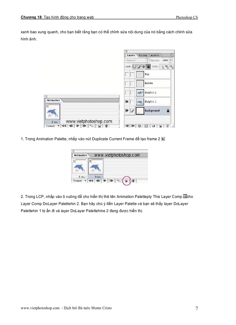 image for page Tạo hình động cho trang web Photoshop CS part 1