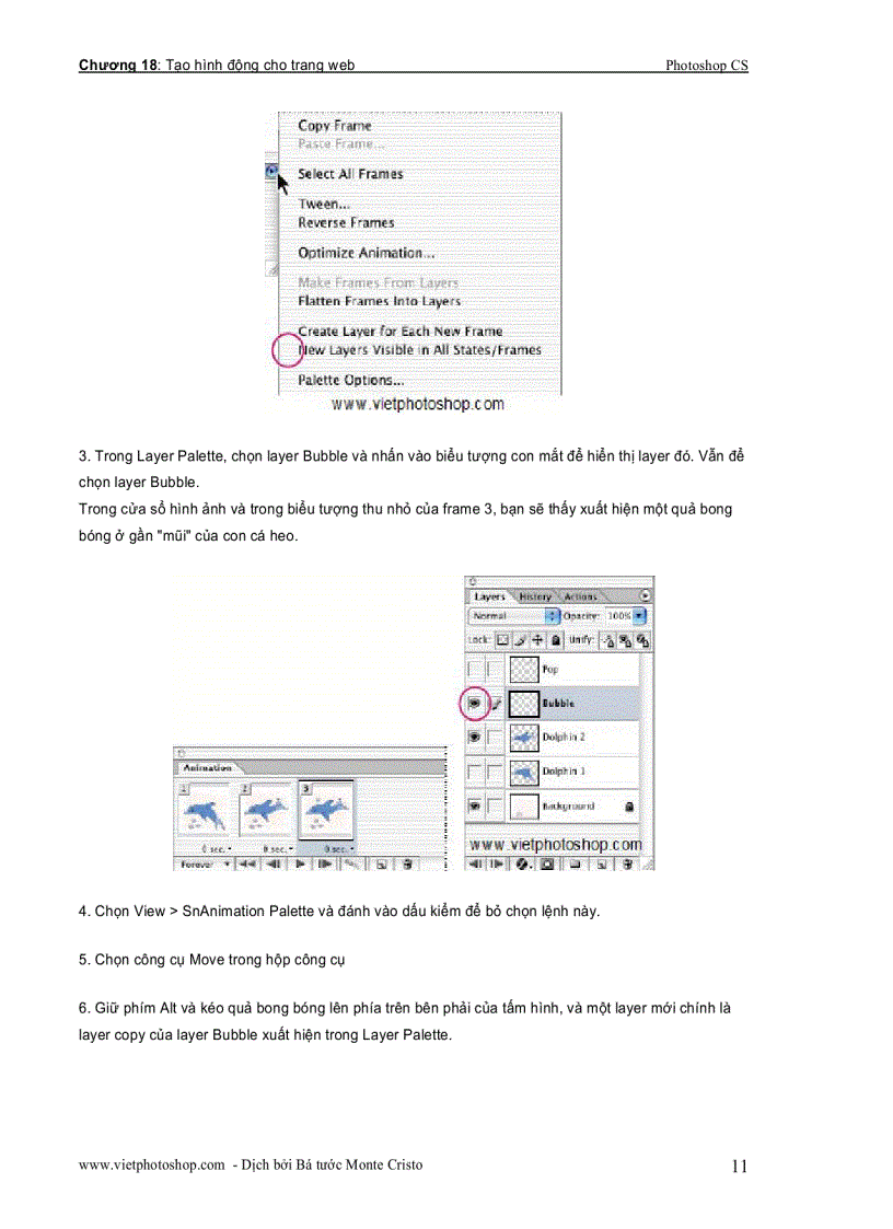 image for page Tạo hình động cho trang web Photoshop CS part 1
