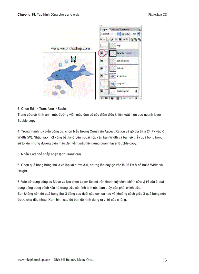 image for page Tạo hình động cho trang web Photoshop CS part 1