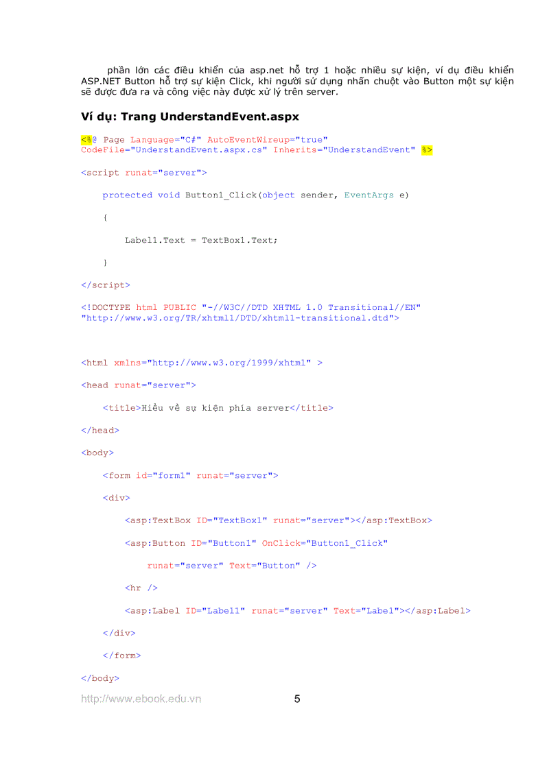 image for page Giáo trình Asp Net với C