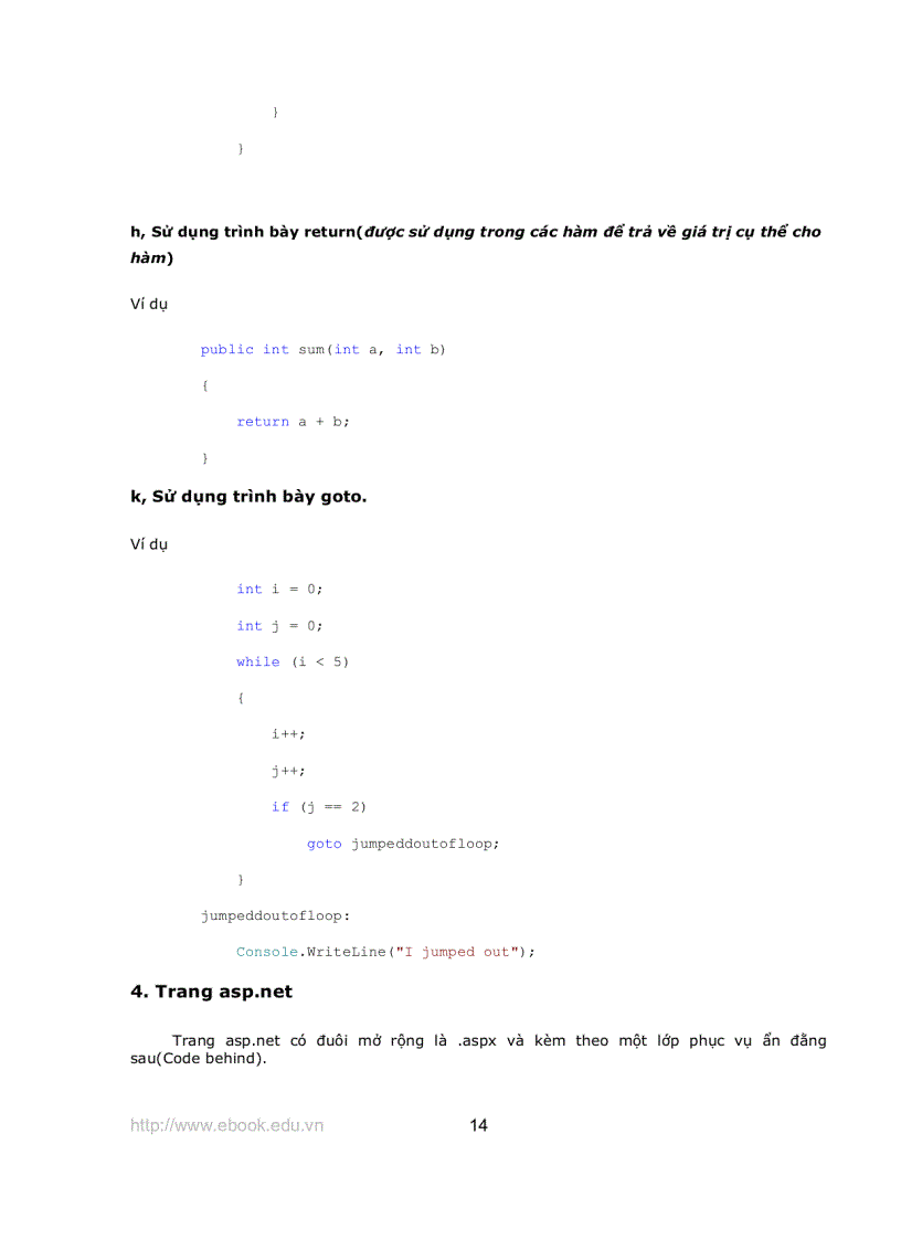 image for page Giáo trình Asp Net với C
