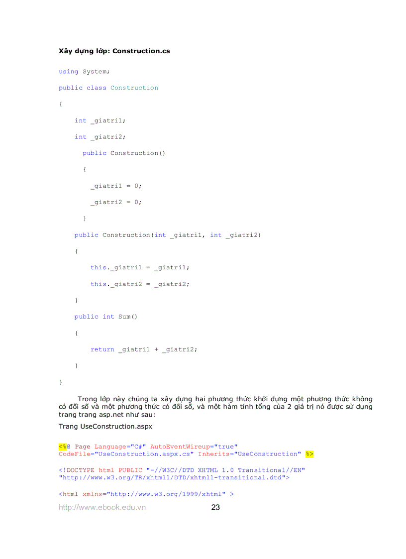 image for page Giáo trình Asp Net với C