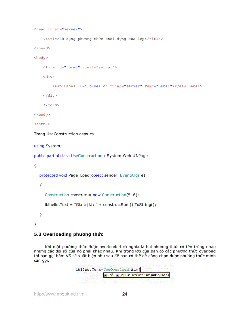 image for page Giáo trình Asp Net với C