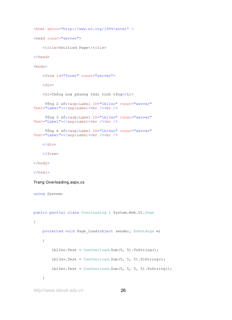 image for page Giáo trình Asp Net với C