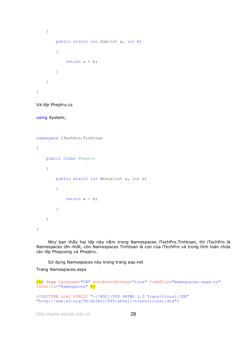 image for page Giáo trình Asp Net với C