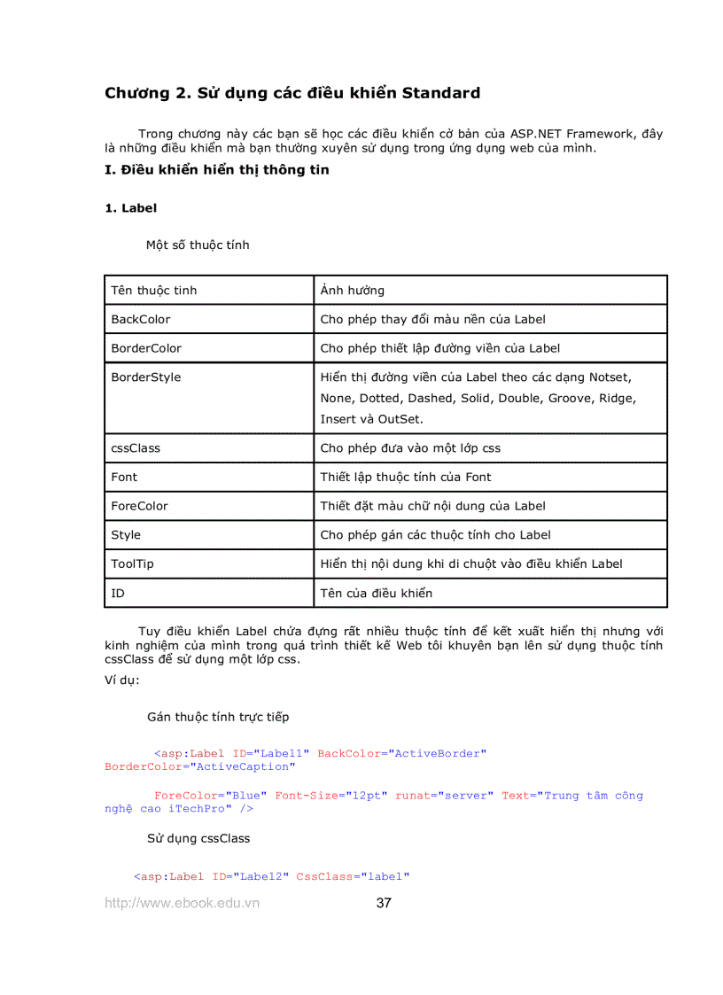 image for page Giáo trình Asp Net với C
