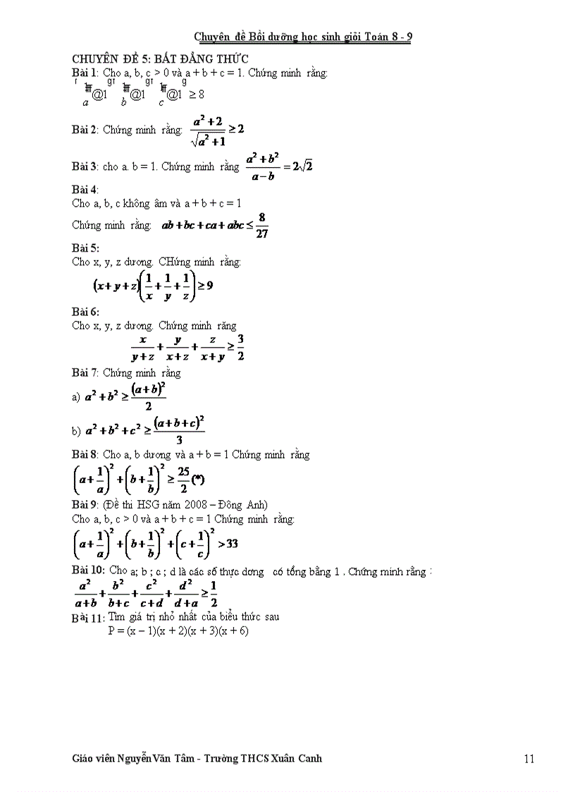 image for page Tài liệu Bồi dưỡng HSG Toán 8 9 hay