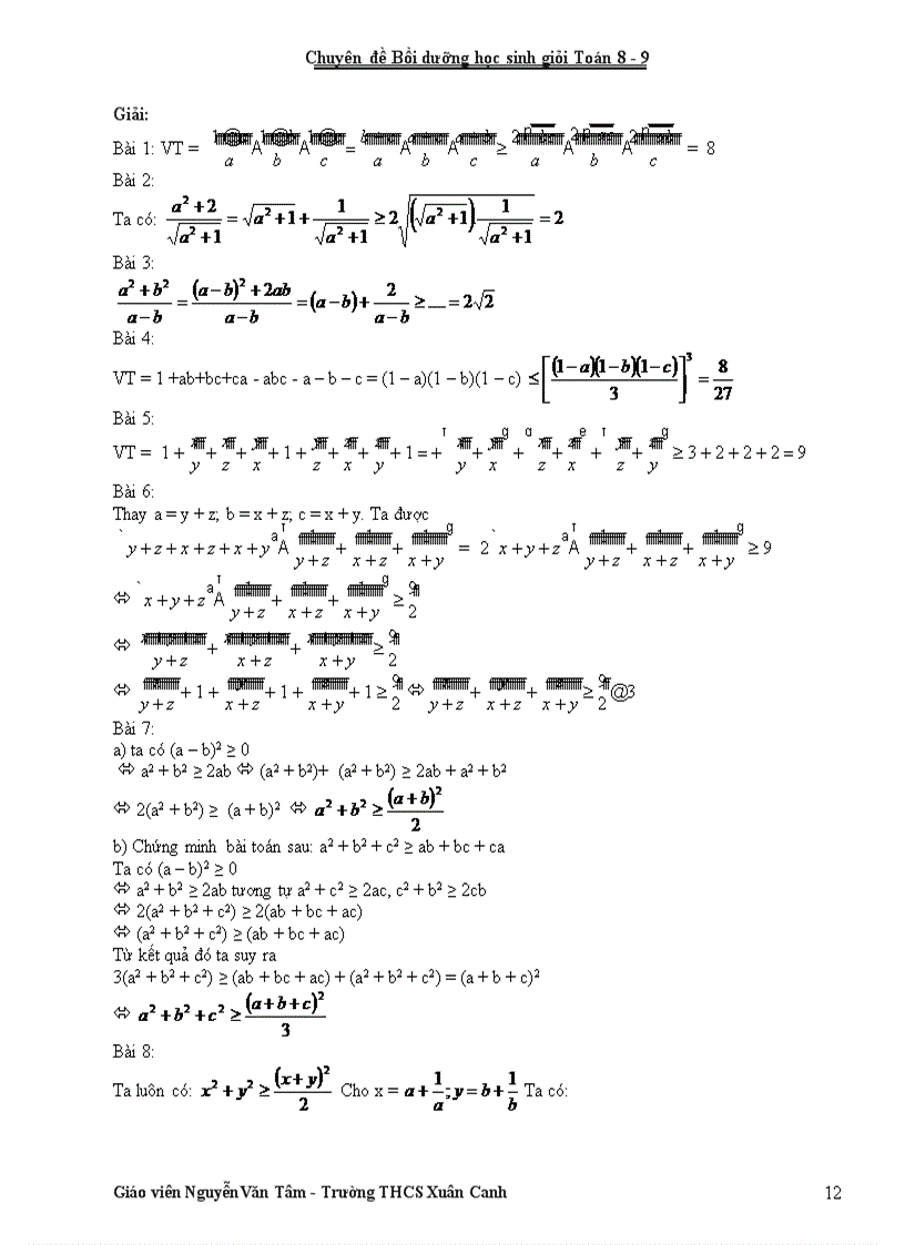 image for page Tài liệu Bồi dưỡng HSG Toán 8 9 hay