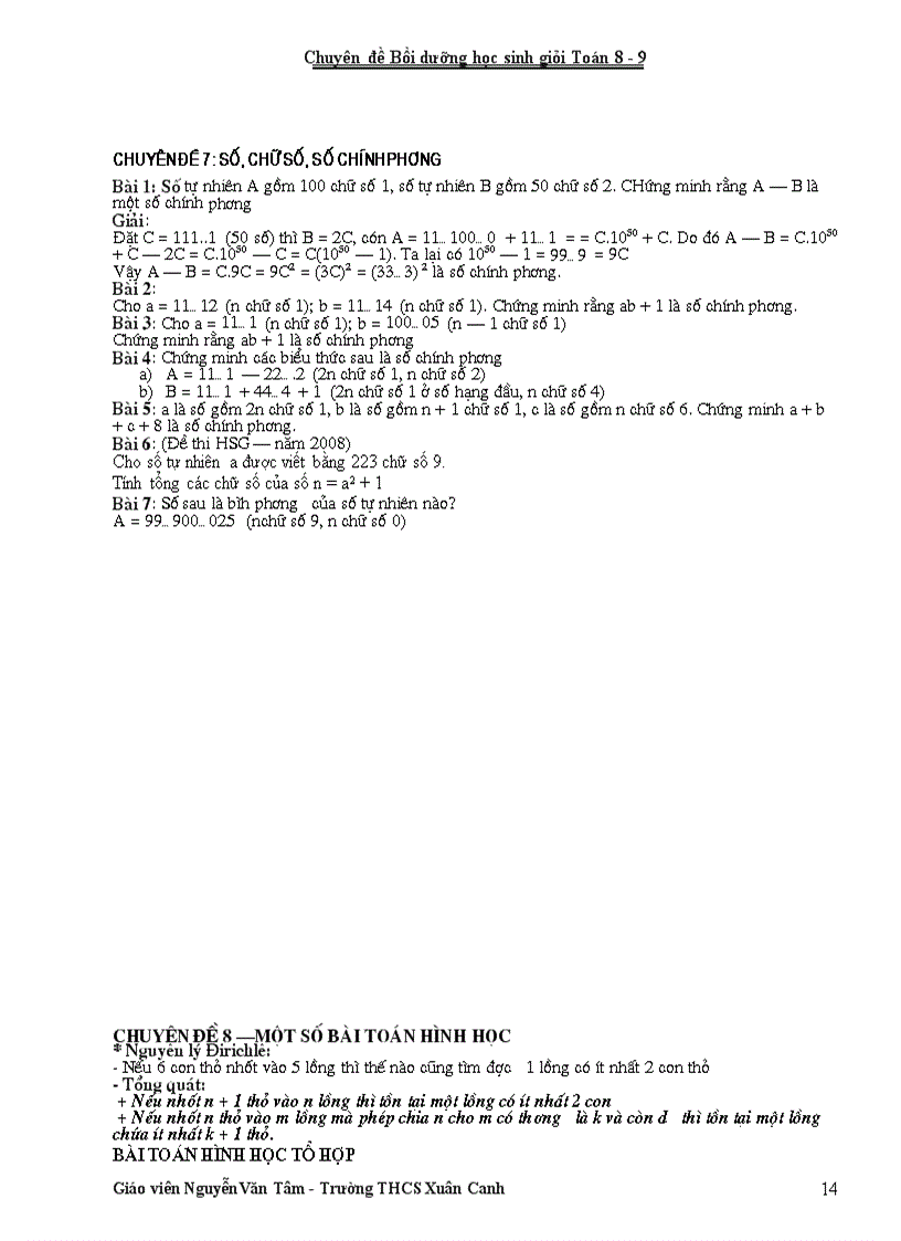 image for page Tài liệu Bồi dưỡng HSG Toán 8 9 hay