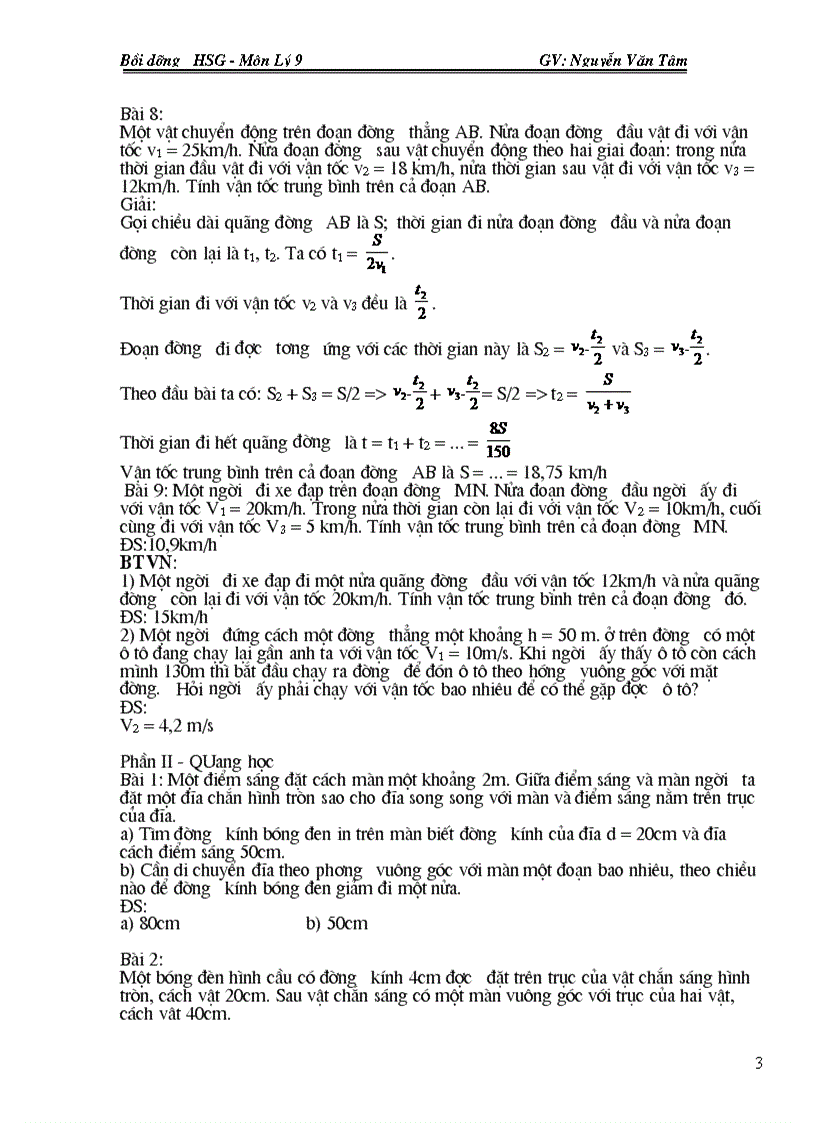 image for page Tài liệu Bồi dưỡng HSG môn Vật lý THCS