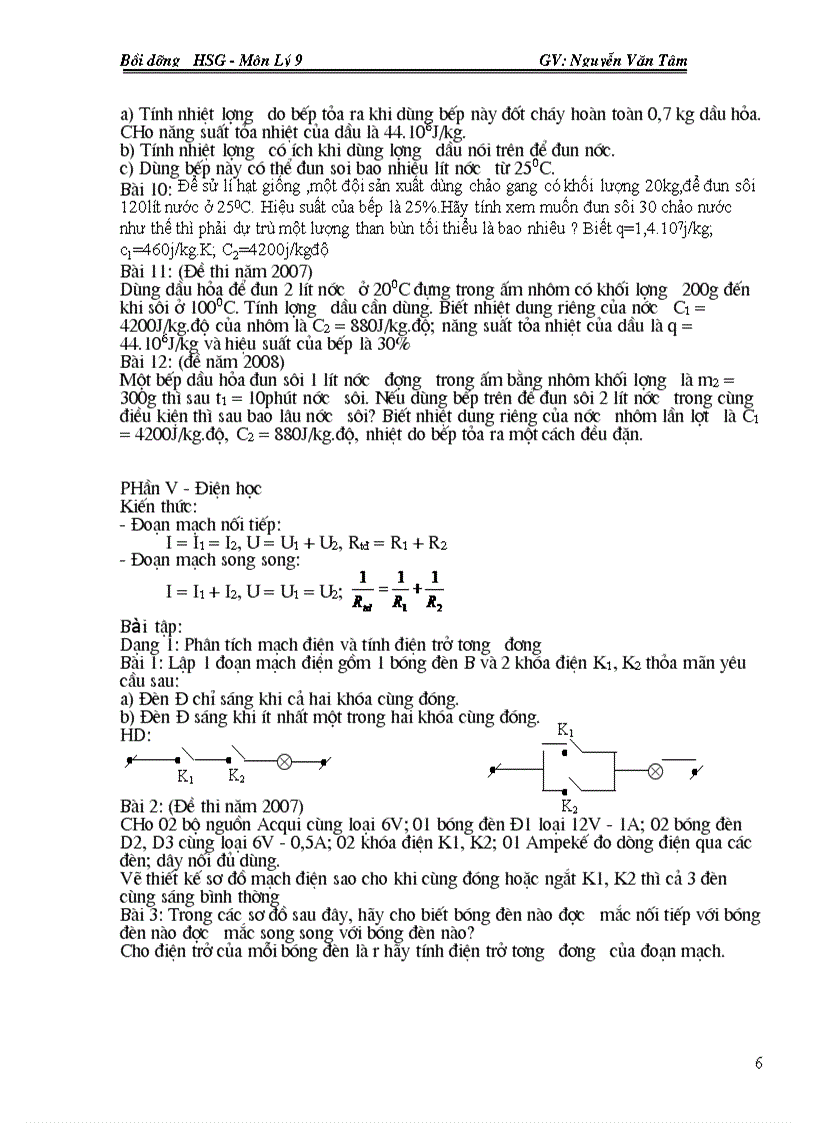 image for page Tài liệu Bồi dưỡng HSG môn Vật lý THCS