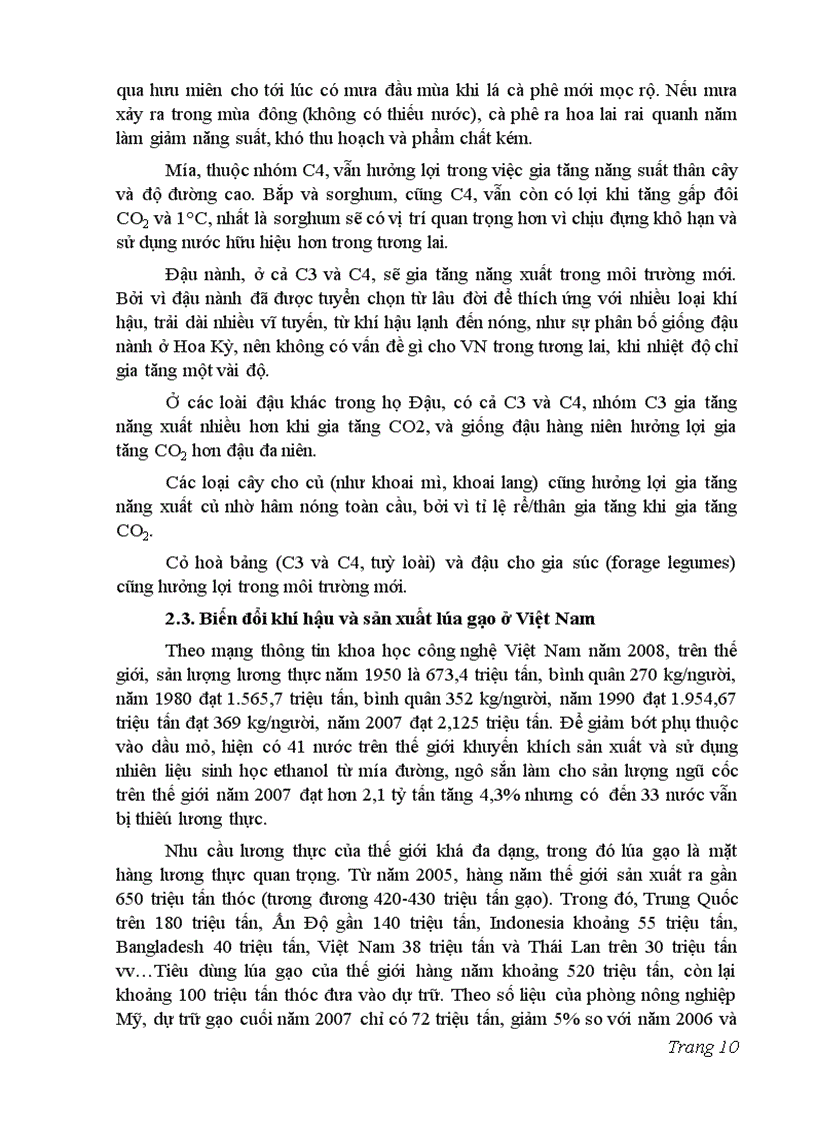 image for page Ảnh hưởng của biến đổi khí hậu toàn cầu đối với sản xuất lúa