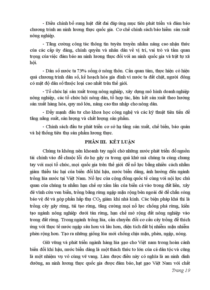 image for page Ảnh hưởng của biến đổi khí hậu toàn cầu đối với sản xuất lúa