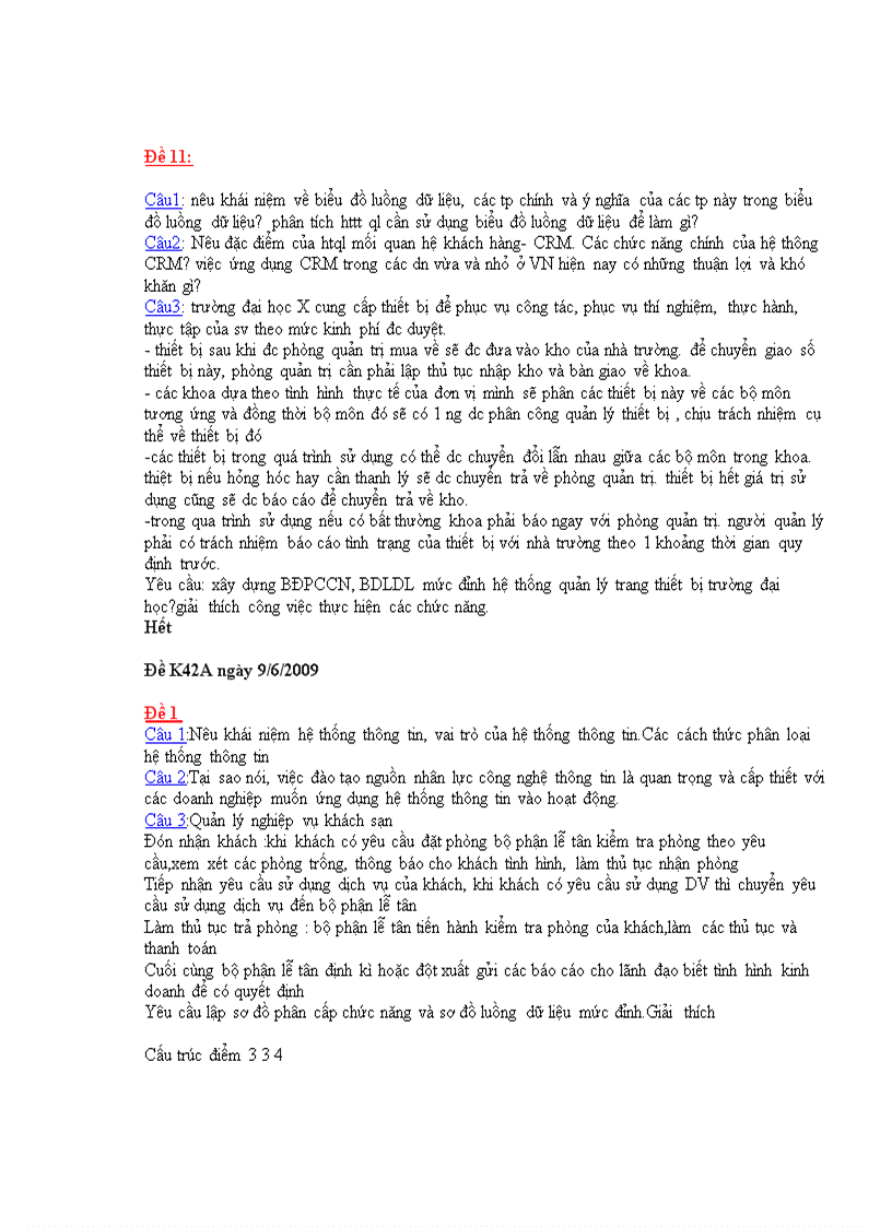 image for page Đề thi Hệ thống thông tin quản lý DHTM