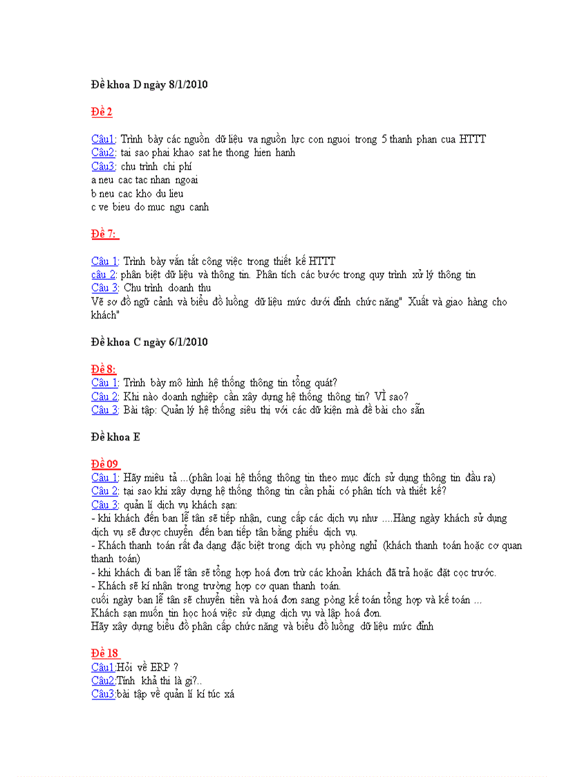 image for page Đề thi Hệ thống thông tin quản lý DHTM