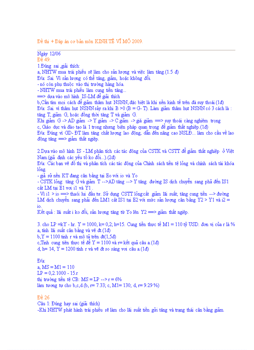 image for page Đề thi kinh tế vĩ mô DHTM