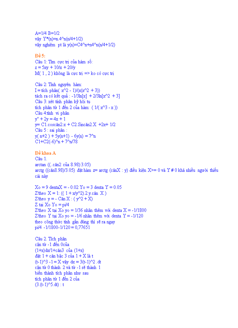 image for page Đề thi Toán cao cấp DHTM