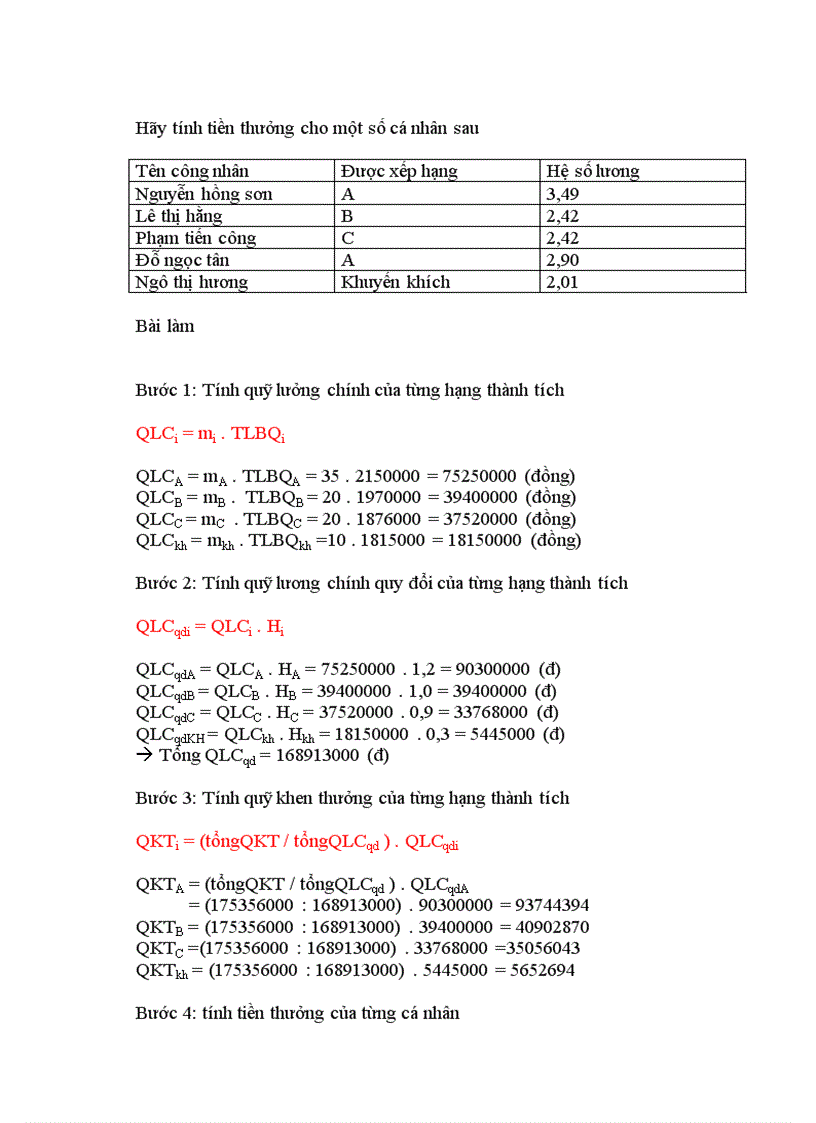 image for page Bài tập tiền lương tiền công phần tính thưởng có lời giải