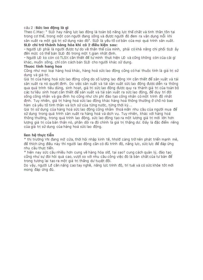 image for page Sức lao động là gì Phân tích điều kiện ra đời thuộc tính hàng hóa của sức lao động Liên hệ với thực tiễn ở Việt Nam