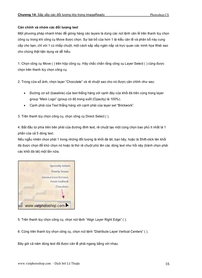image for page Sắp xếp các đối tượng lớp trong ImageReady Photoshop CS part 2