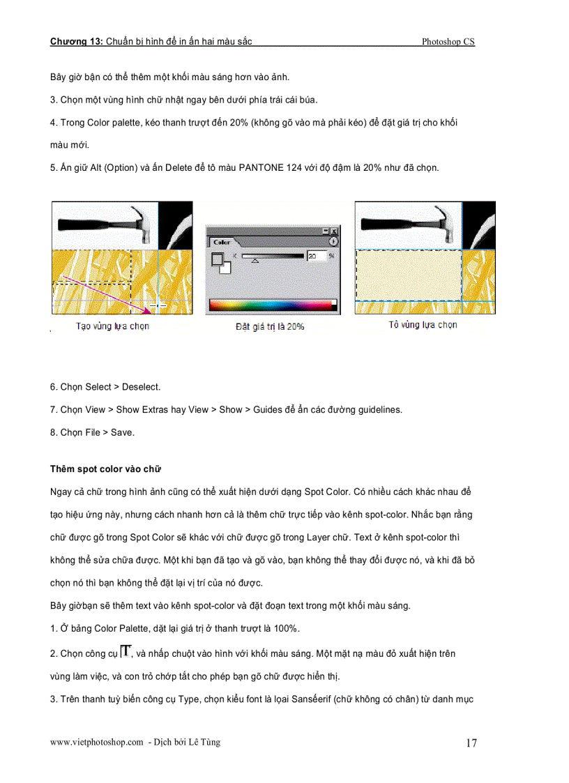 image for page Chuẩn bị hình để in ấn hai màu sắc Photoshop CS part 2