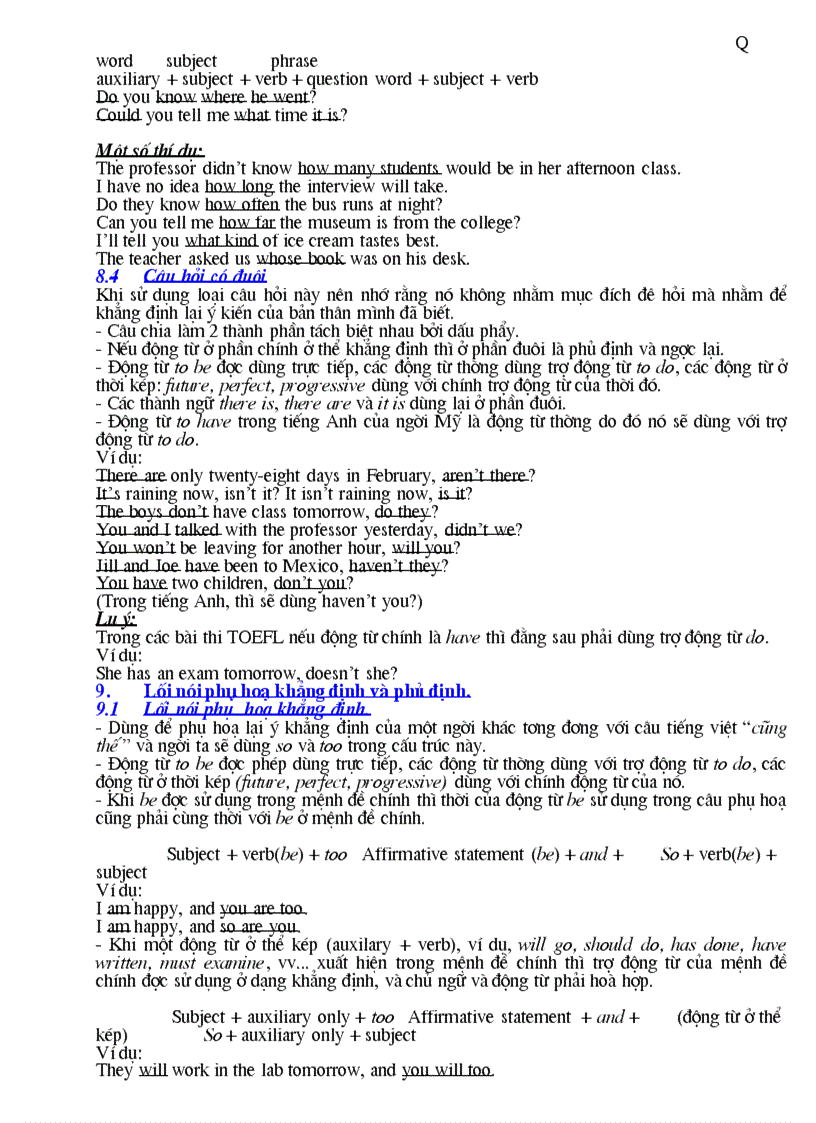 image for page Ngữ pháp dùng thi tofl đơn giản dễ học 2