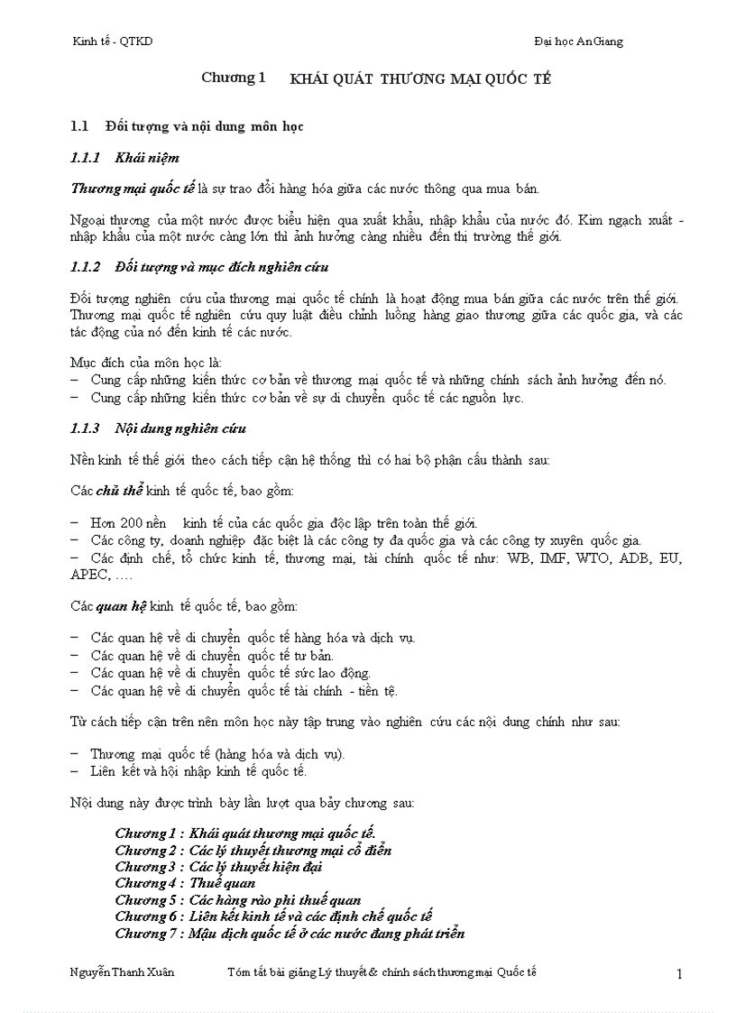 image for page Giáo trình Lý thuyết chính sách thương mại quốc tế
