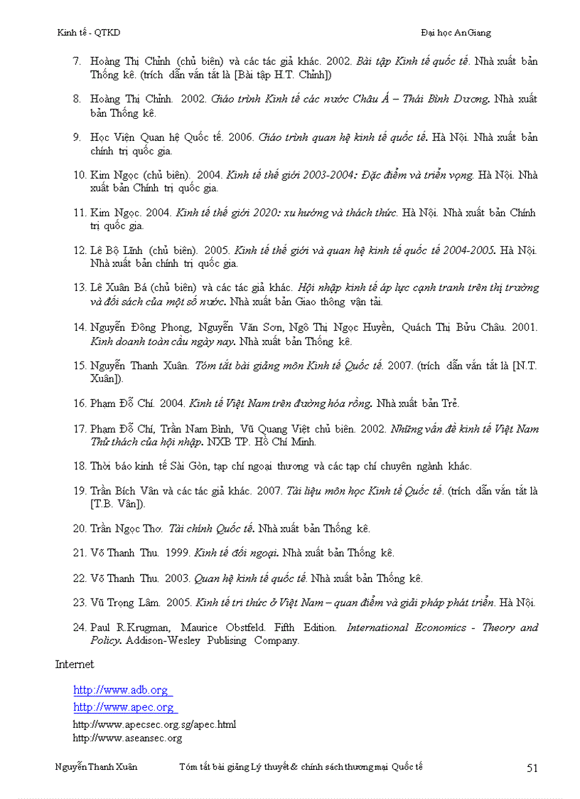 image for page Giáo trình Lý thuyết chính sách thương mại quốc tế