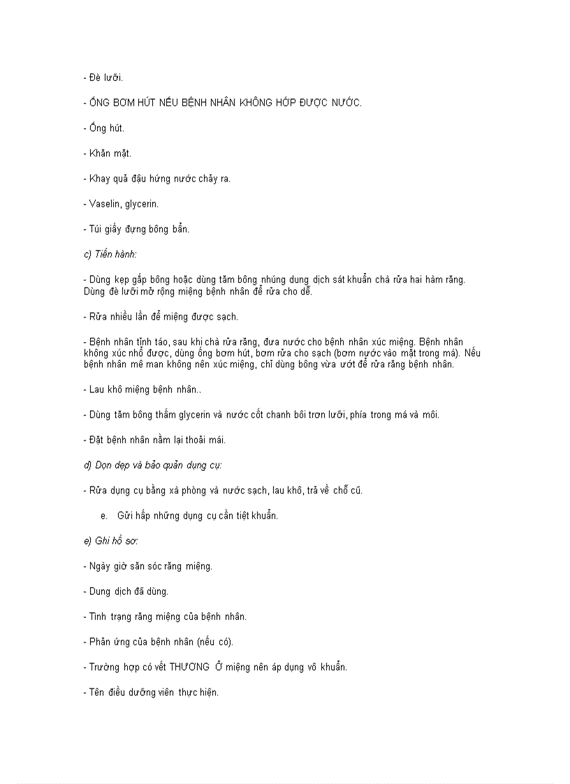 image for page Chăm sóc hàng ngày và vệ sinh cho bệnh nhân